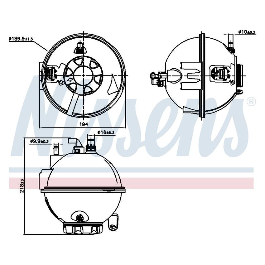 NISSENS 996267 Engine Coolant Reservoir