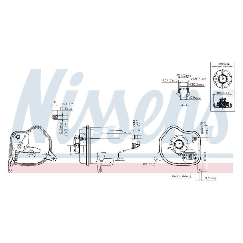 NISSENS 996269 Engine Coolant Reservoir