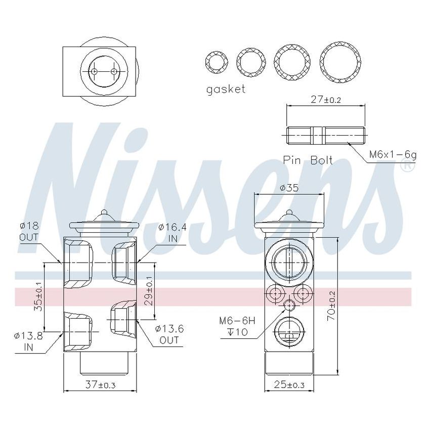 NISSENS 999222 Air Conditioning Expansion Valve