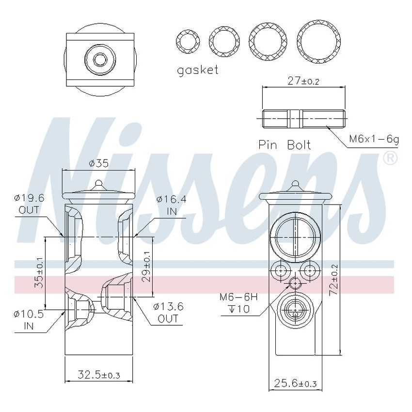 NISSENS 999238 Air Conditioning Expansion Valve