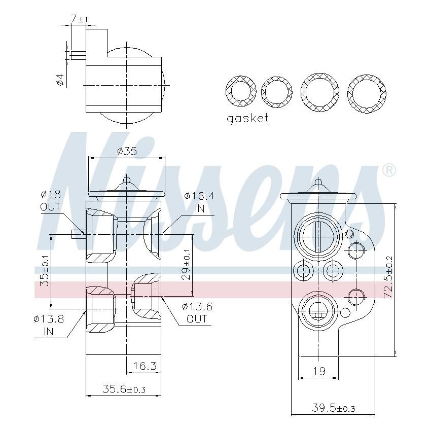 NISSENS 999376 Air Conditioning Expansion Valve