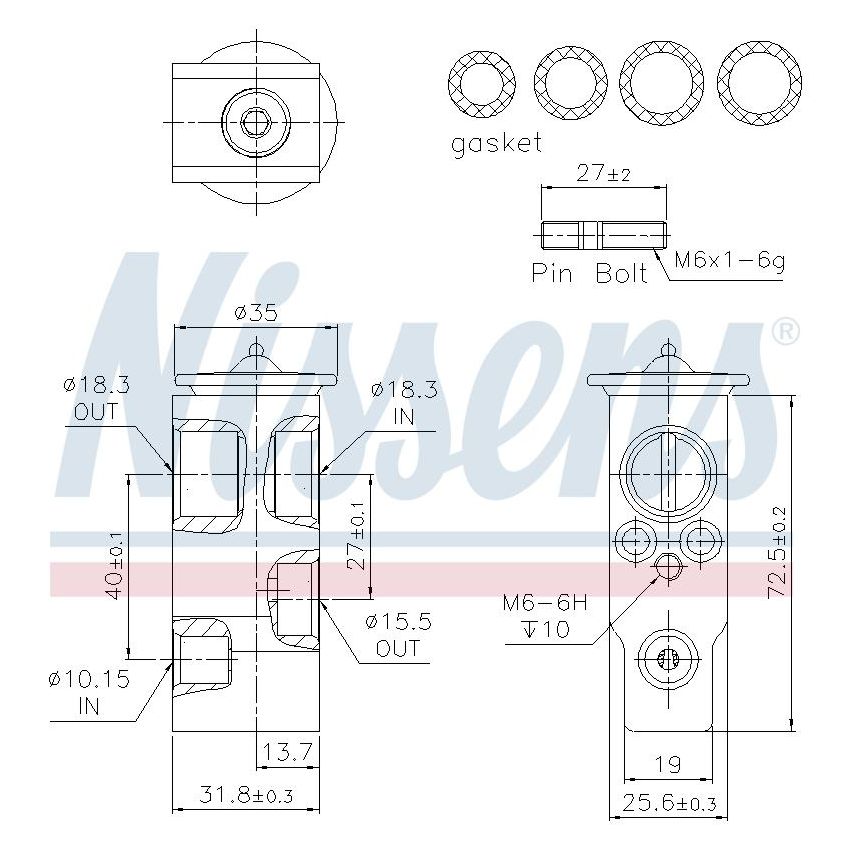 NISSENS 999385 Air Conditioning Expansion Valve