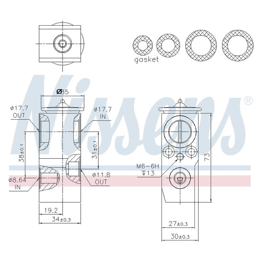 NISSENS 999391 Air Conditioning Expansion Valve