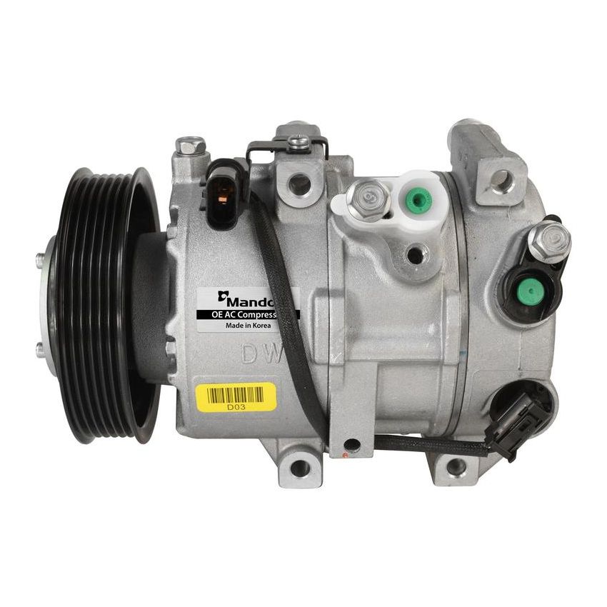 MANDO 10A1400 New OE AC Compressor w/ Clutch & Pre-filled Oil, Direct Replacement
