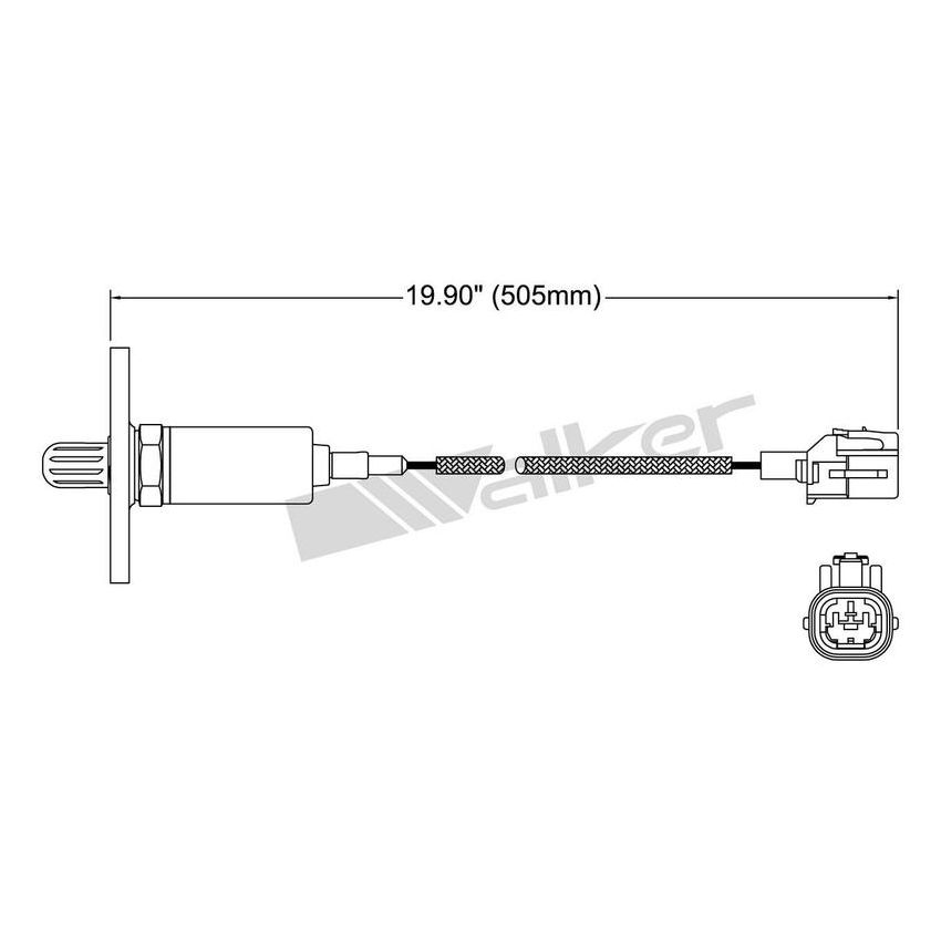 Walker Products 250-21055 Walker Products 250-21055 Oxygen Sensor 1-W Direct Fit W/Flange