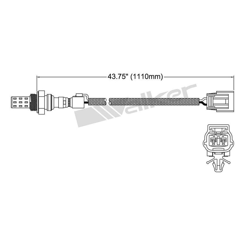 Walker Products 250-22004 Walker Products 250-22004 Oxygen Sensor 2-W Direct Fit Narrow-Band