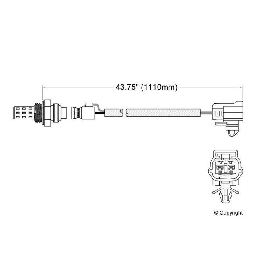Walker Products 250-22004 Walker Products 250-22004 Oxygen Sensor 2-W Direct Fit Narrow-Band