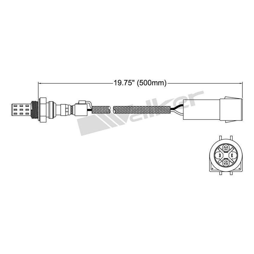 Walker Products 250-22007 Walker Products 250-22007 Oxygen Sensor 2-W Direct Fit Narrow-Band