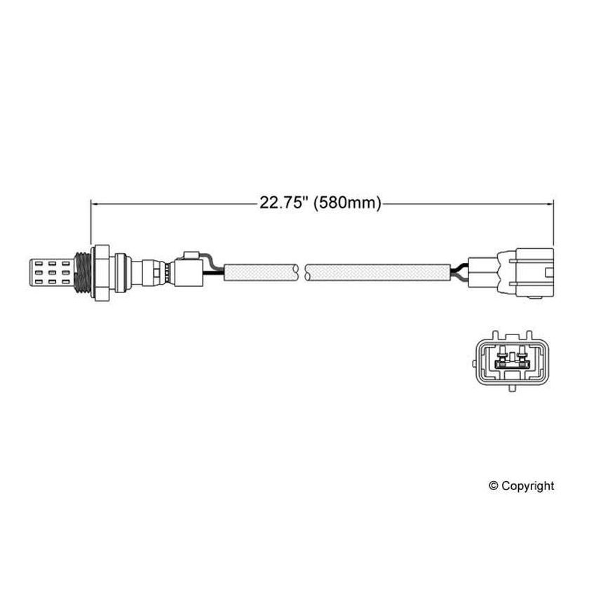 Walker Products 250-22008 Walker Products 250-22008 Oxygen Sensor 2-W Direct Fit Narrow-Band