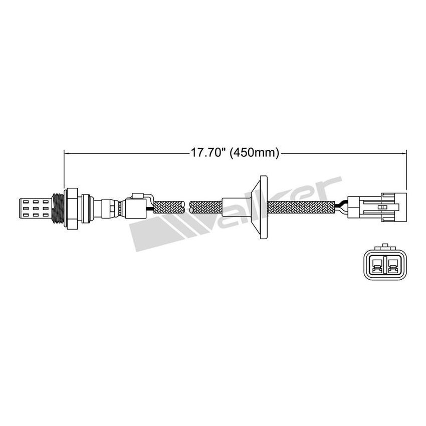 Walker Products 250-22009 Walker Products 250-22009 Oxygen Sensor 2-W Direct Fit Narrow-Band