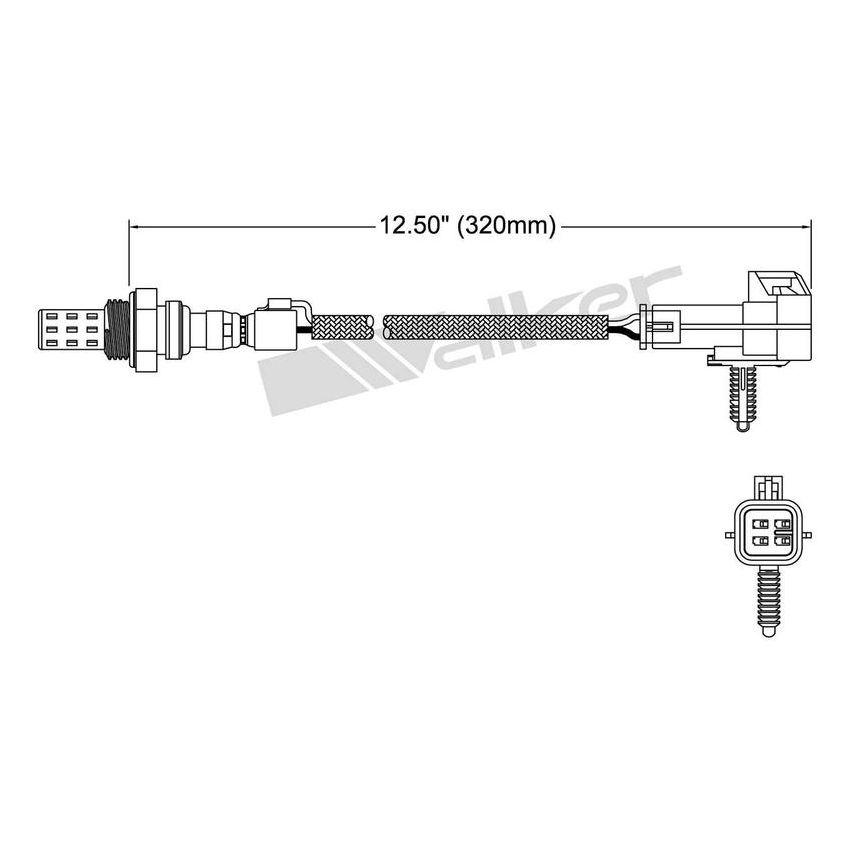 Walker Products 250-22013 Walker Products 250-22013 Oxygen Sensor 2-W Direct Fit Narrow-Band