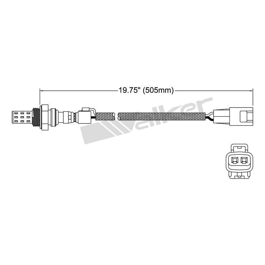 Walker Products 250-22014 Walker Products 250-22014 Oxygen Sensor 2-W Direct Fit Narrow-Band