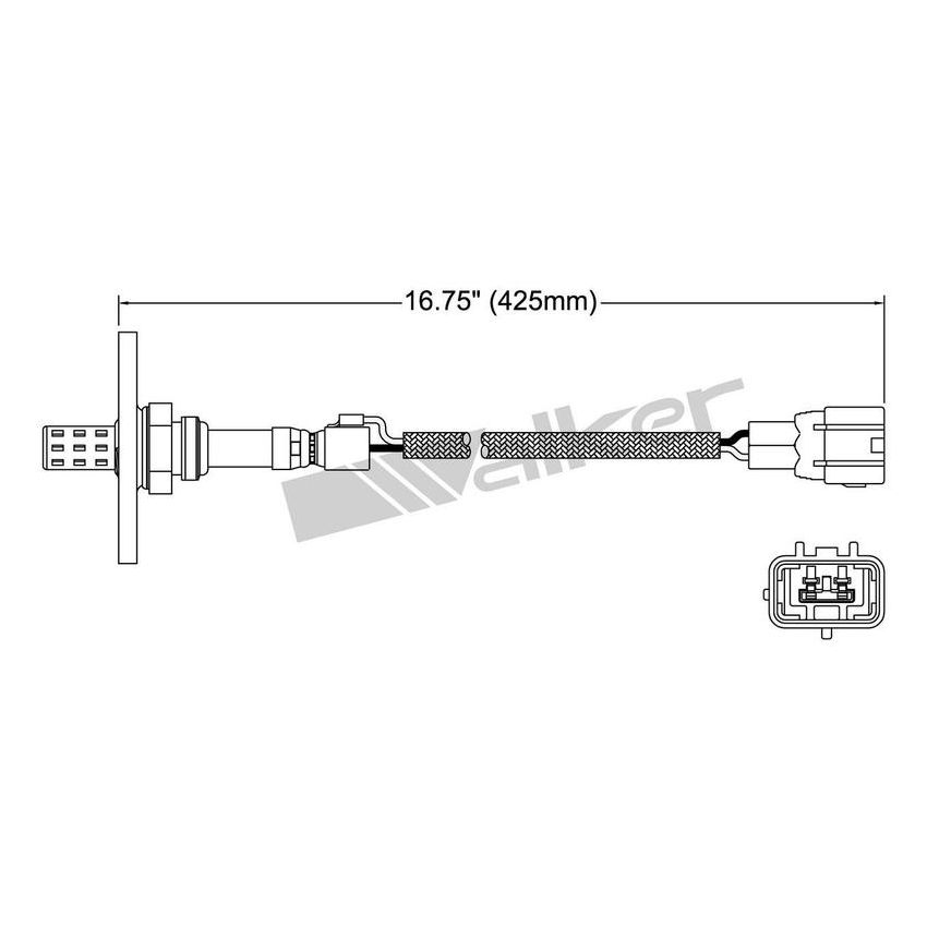 Walker Products 250-22052 Walker Products 250-22052 Oxygen Sensor 2-W Direct Fit W/Flange