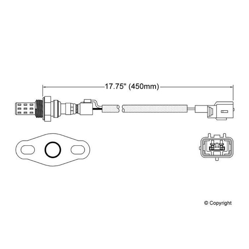 Walker Products 250-22052 Walker Products 250-22052 Oxygen Sensor 2-W Direct Fit W/Flange