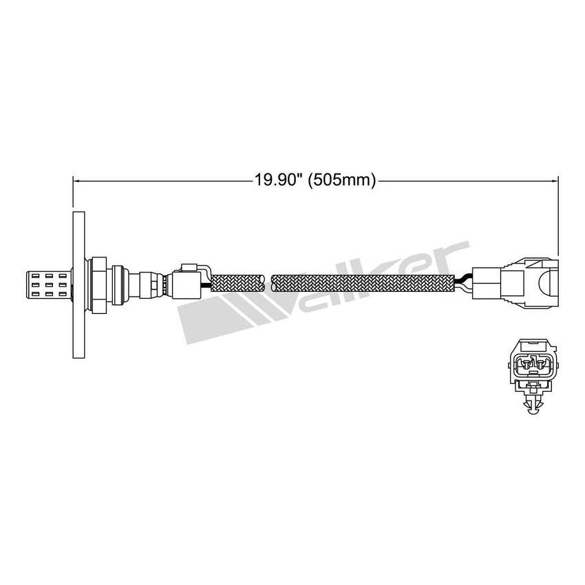 Walker Products 250-22057 Walker Products 250-22057 Oxygen Sensor 2-W Direct Fit W/Flange