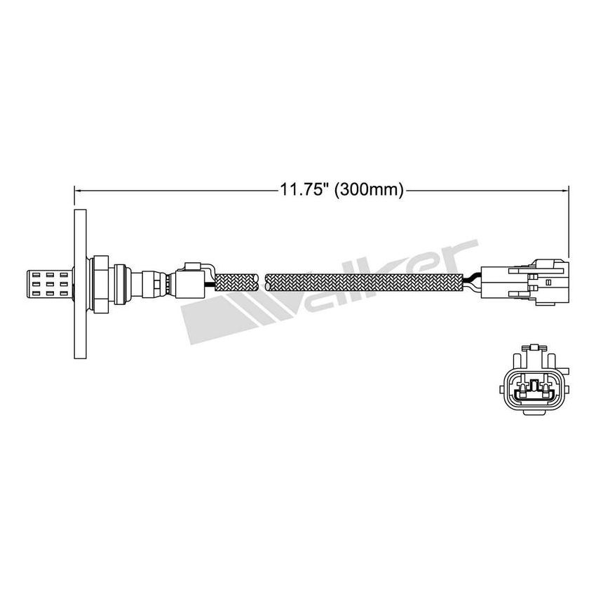 Walker Products 250-22058 Walker Products 250-22058 Oxygen Sensor 2-W Direct Fit W/Flange