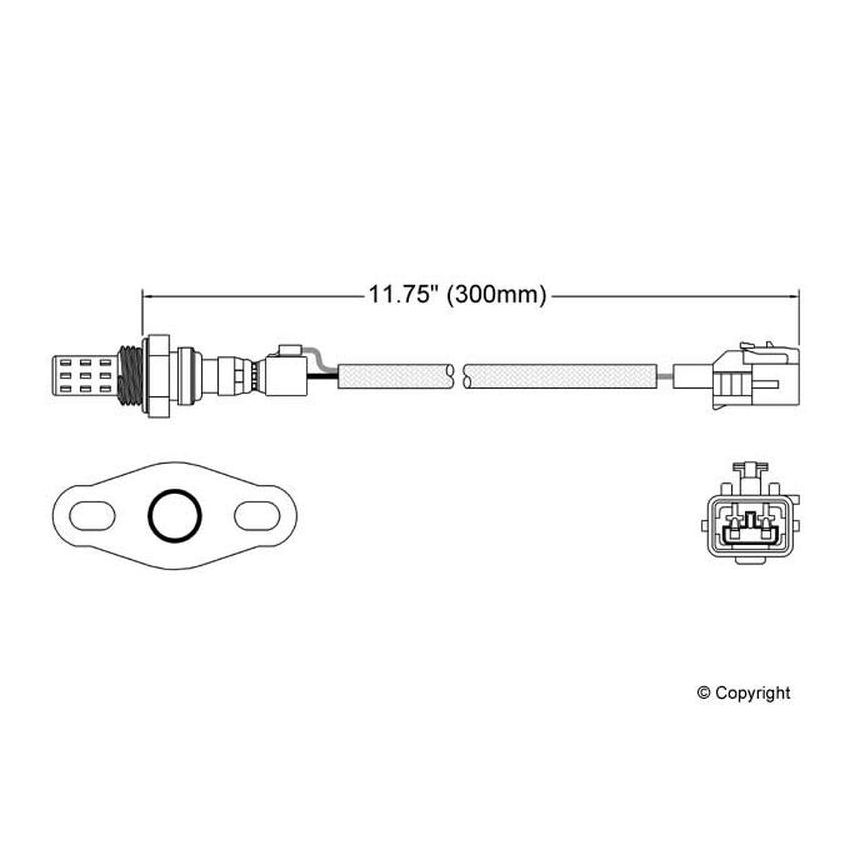 Walker Products 250-22058 Walker Products 250-22058 Oxygen Sensor 2-W Direct Fit W/Flange