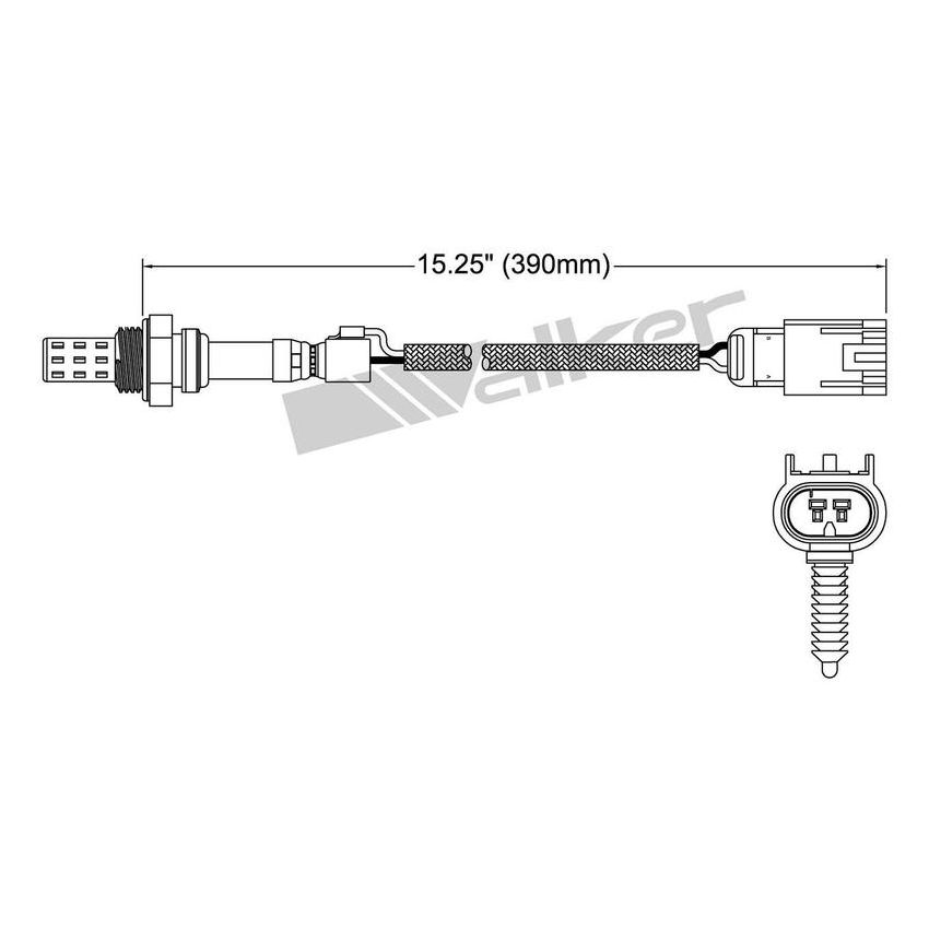 Walker Products 250-22060 Walker Products 250-22060 Oxygen Sensor 2-W Direct Fit Narrow-Band
