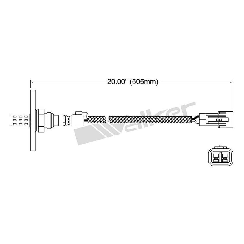 Walker Products 250-22062 Walker Products 250-22062 Oxygen Sensor 2-W Direct Fit W/Flange