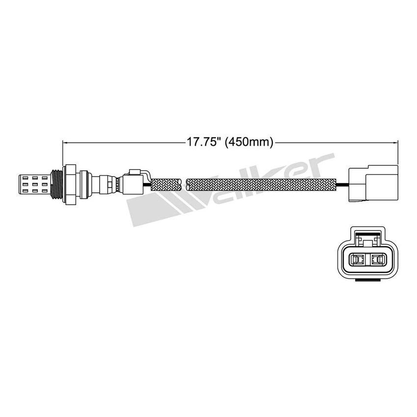 Walker Products 250-22067 Walker Products 250-22067 Oxygen Sensor 2-W Direct Fit Narrow-Band