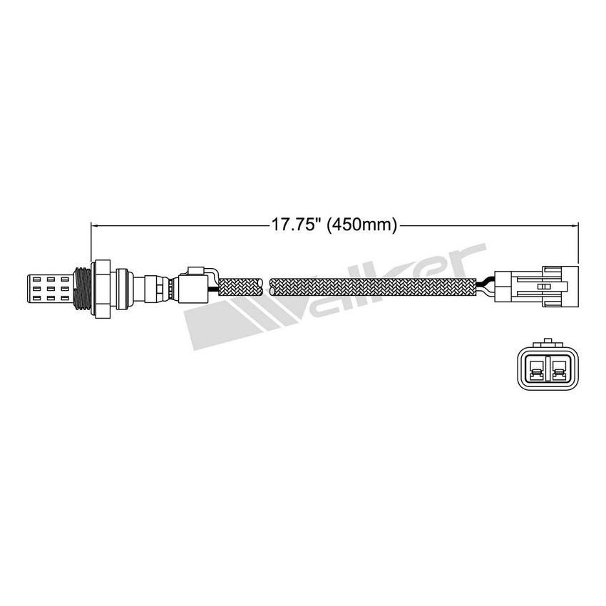 Walker Products 250-22068 Walker Products 250-22068 Oxygen Sensor 2-W Direct Fit Narrow-Band