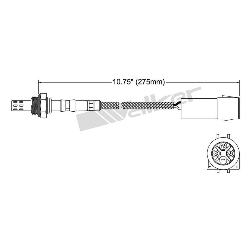 Walker Products 250-23001 Walker Products 250-23001 Oxygen Sensor 3-W Direct Fit Narrow-Band