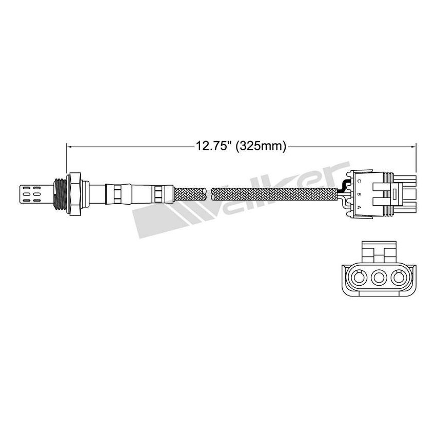 Walker Products 250-23005 Walker Products 250-23005 Oxygen Sensor 3-W Direct Fit Narrow-Band