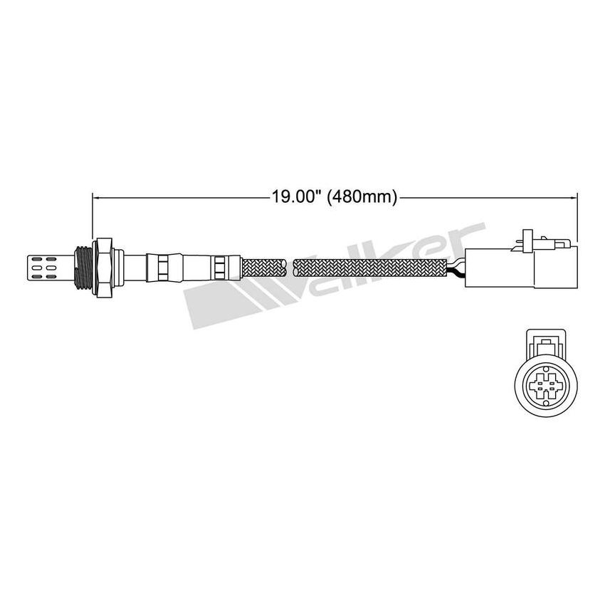 Walker Products 250-23007 Walker Products 250-23007 Oxygen Sensor 3-W Direct Fit Narrow-Band