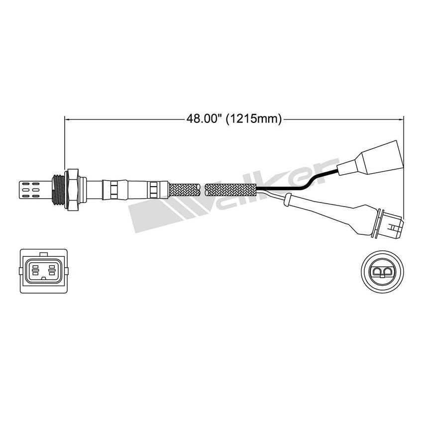 Walker Products 250-23048 Walker Products 250-23048 Oxygen Sensor 3-W Direct Fit Narrow-Band