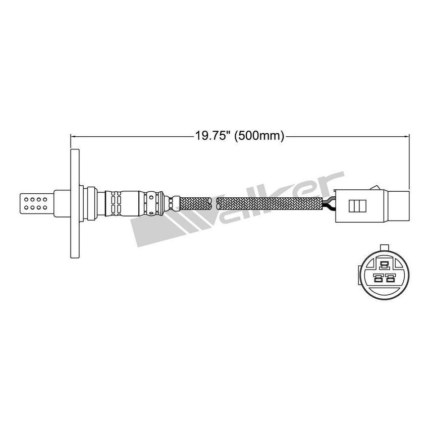 Walker Products 250-23051 Walker Products 250-23051 Oxygen Sensor 3-W Direct Fit W/Flange