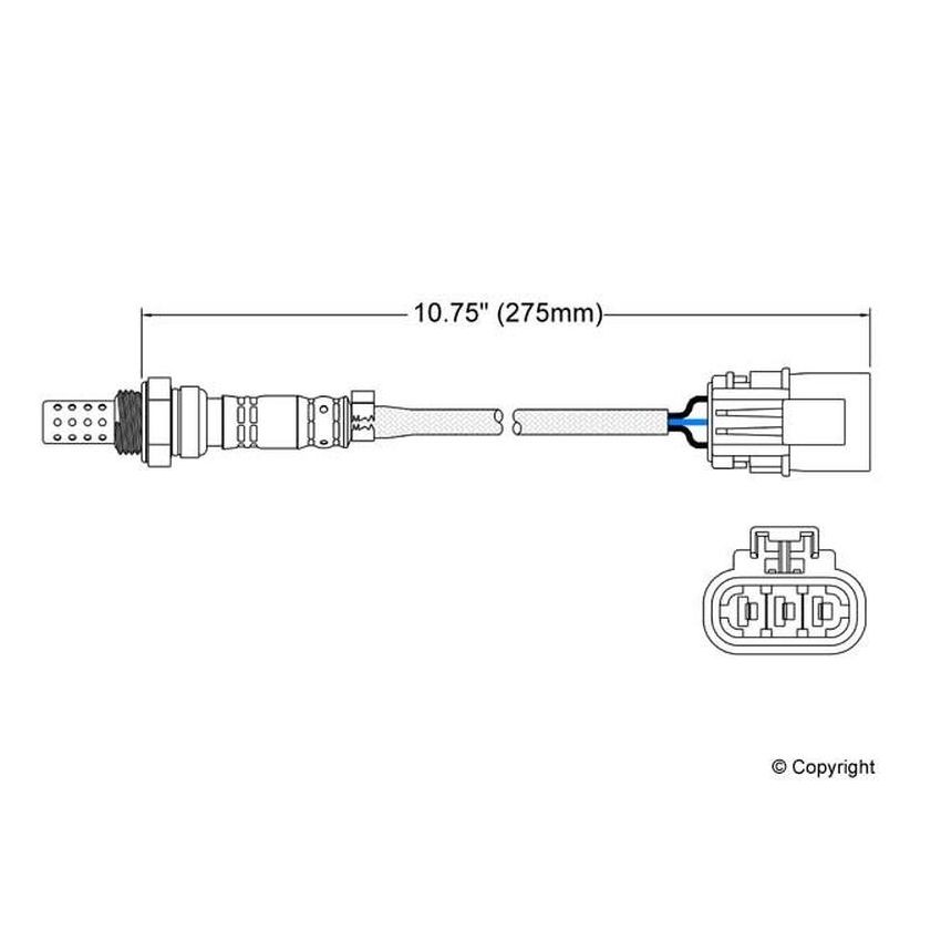 Walker Products 250-23075 Walker Products 250-23075 Oxygen Sensor 3-W Direct Fit Narrow-Band