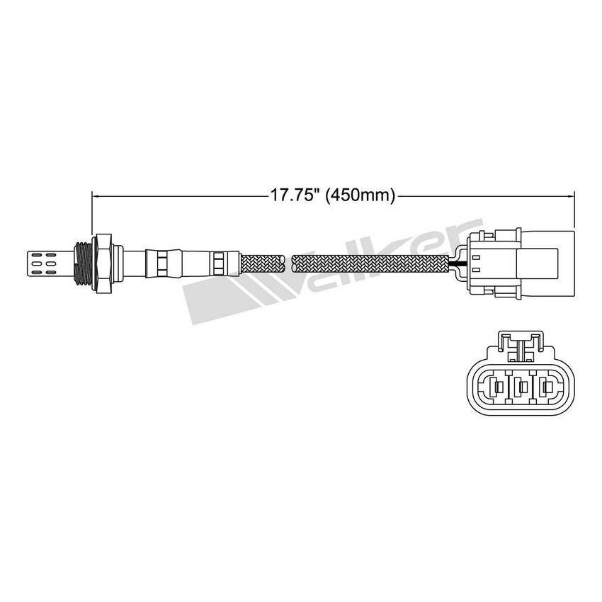 Walker Products 250-23089 Walker Products 250-23089 Oxygen Sensor 3-W Direct Fit Narrow-Band
