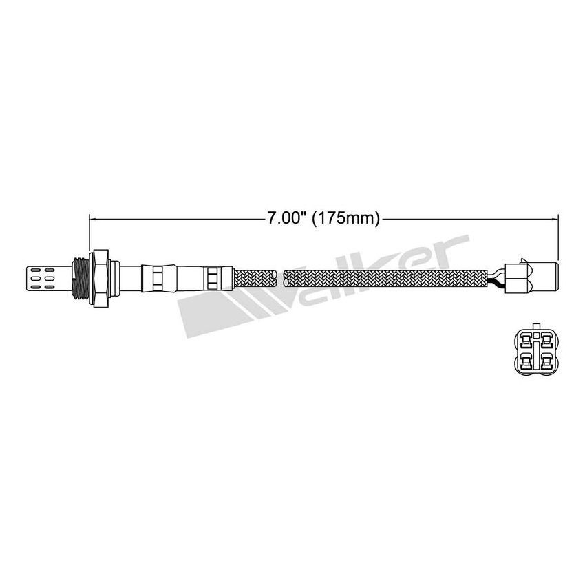 Walker Products 250-23103 Walker Products 250-23103 Oxygen Sensor 3-W Direct Fit Narrow-Band