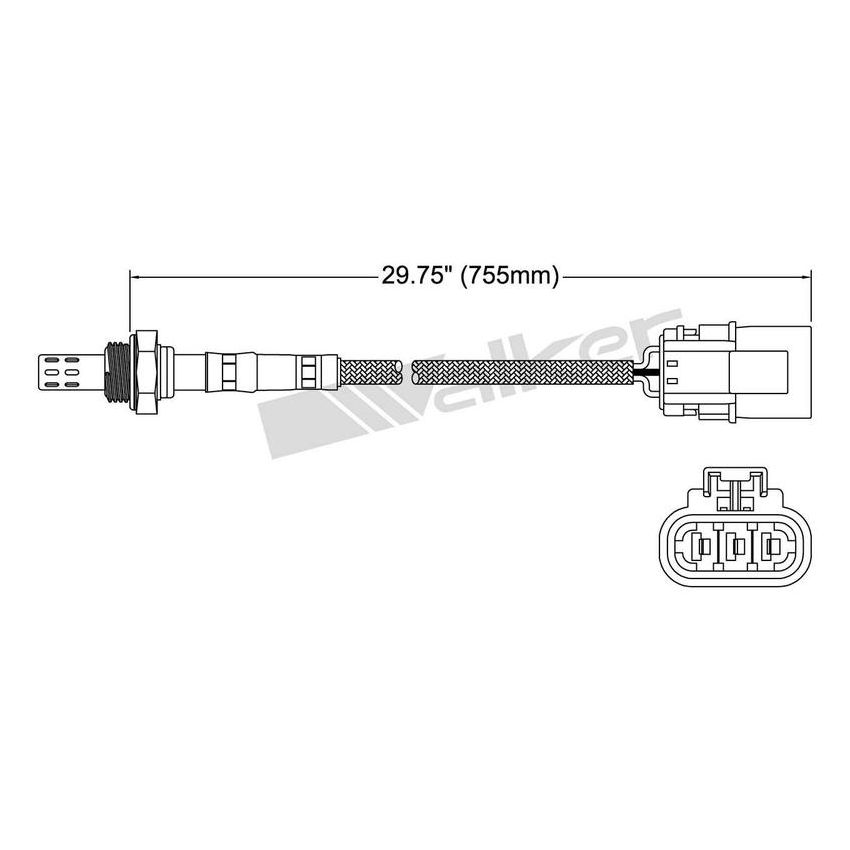 Walker Products 250-23104 Walker Products 250-23104 Oxygen Sensor 3-W Direct Fit Narrow-Band