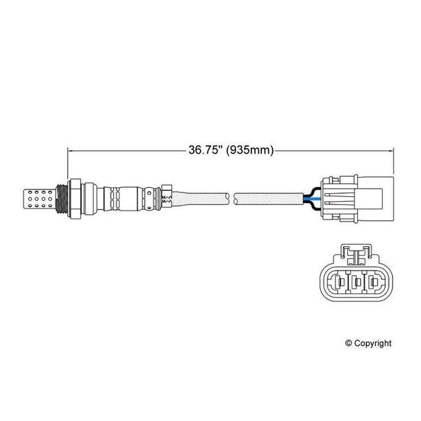 Walker Products 250-23109 Walker Products 250-23109 Oxygen Sensor 3-W Direct Fit Narrow-Band