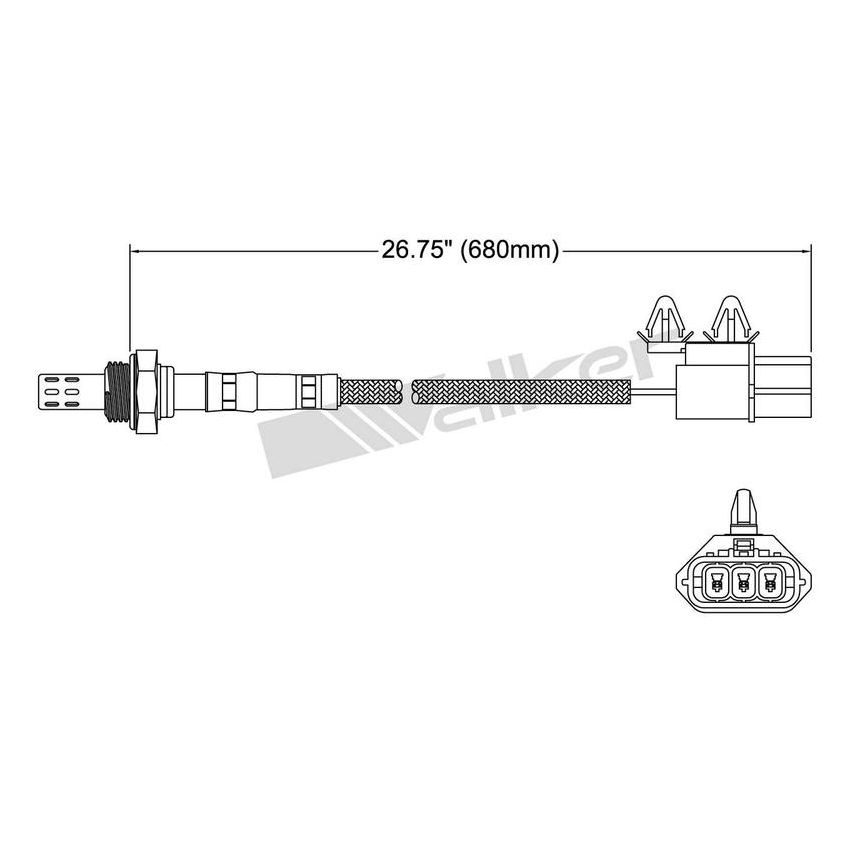Walker Products 250-23133 Walker Products 250-23133 Oxygen Sensor 3-W Direct Fit Narrow-Band