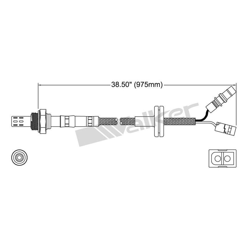 Walker Products 250-23163 Walker Products 250-23163 Oxygen Sensor 3-W Direct Fit Narrow-Band