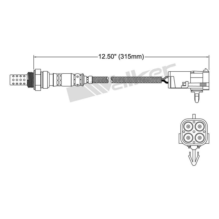 Walker Products 250-24006 Walker Products 250-24006 Oxygen Sensor 4-W Direct Fit Narrow-Band