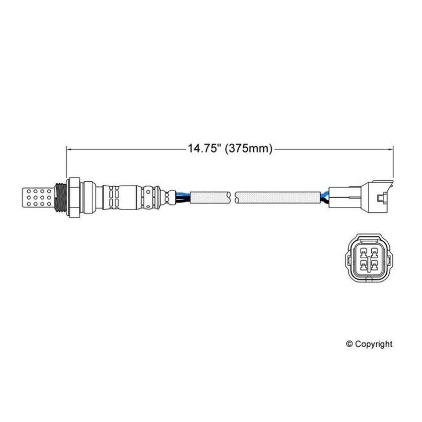 Walker Products 250-24049 Walker Products 250-24049 Oxygen Sensor 4-W Direct Fit Narrow-Band