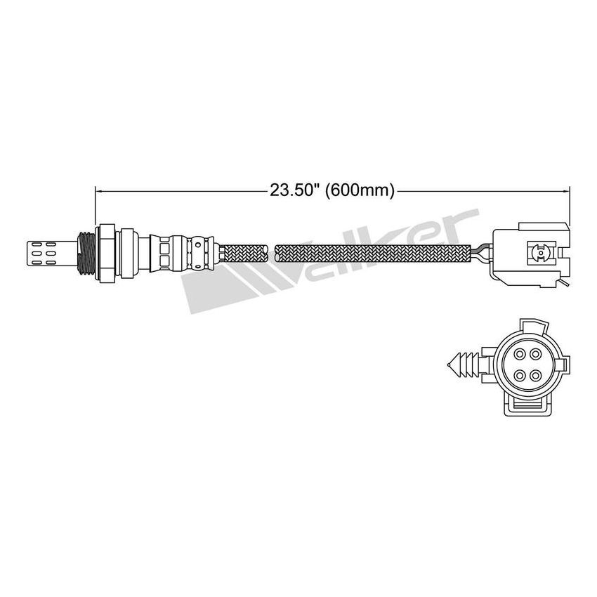 Walker Products 250-24076 Walker Products 250-24076 Oxygen Sensor 4-W Direct Fit Narrow-Band