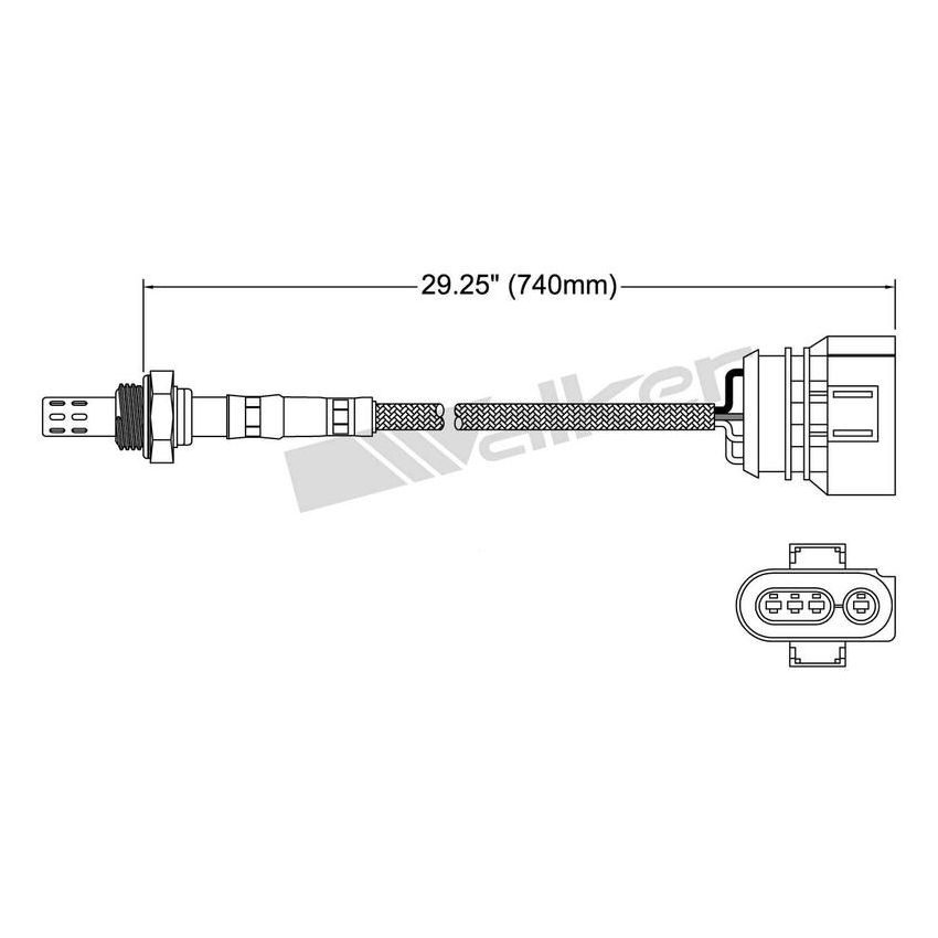 Walker Products 250-24147 Walker Products 250-24147 Oxygen Sensor 4-W Direct Fit Narrow-Band