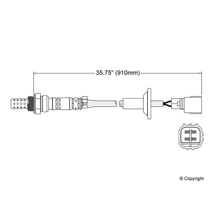 Walker Products 250-24244 Walker Products 250-24244 Oxygen Sensor 4-W Direct Fit Narrow-Band