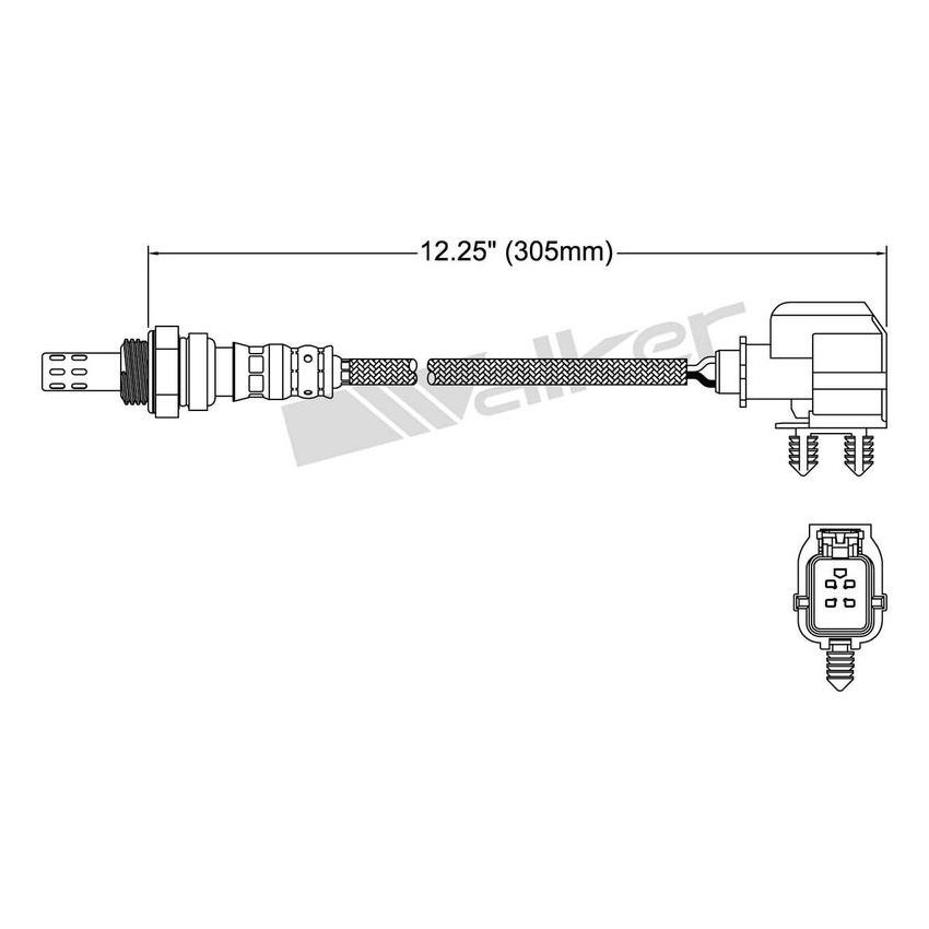 Walker Products 250-24314 Walker Products 250-24314 Oxygen Sensor 4-W Direct Fit Narrow-Band