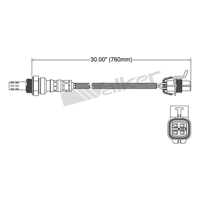 Walker Products 250-24354 Walker Products 250-24354 Oxygen Sensor 4-W Direct Fit Narrow-Band