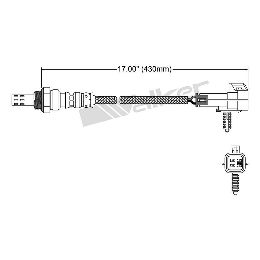 Walker Products 250-24355 Walker Products 250-24355 Oxygen Sensor 4-W Direct Fit Narrow-Band