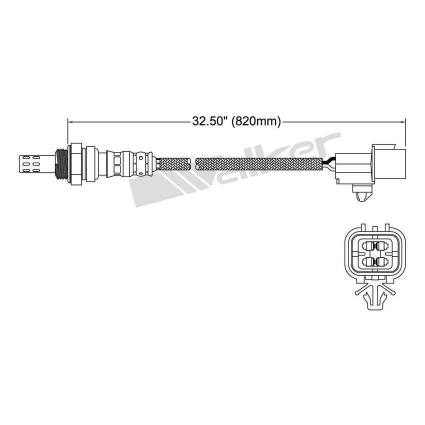 Walker Products 250-24383 Walker Products 250-24383 Oxygen Sensor 4-W Direct Fit Narrow-Band