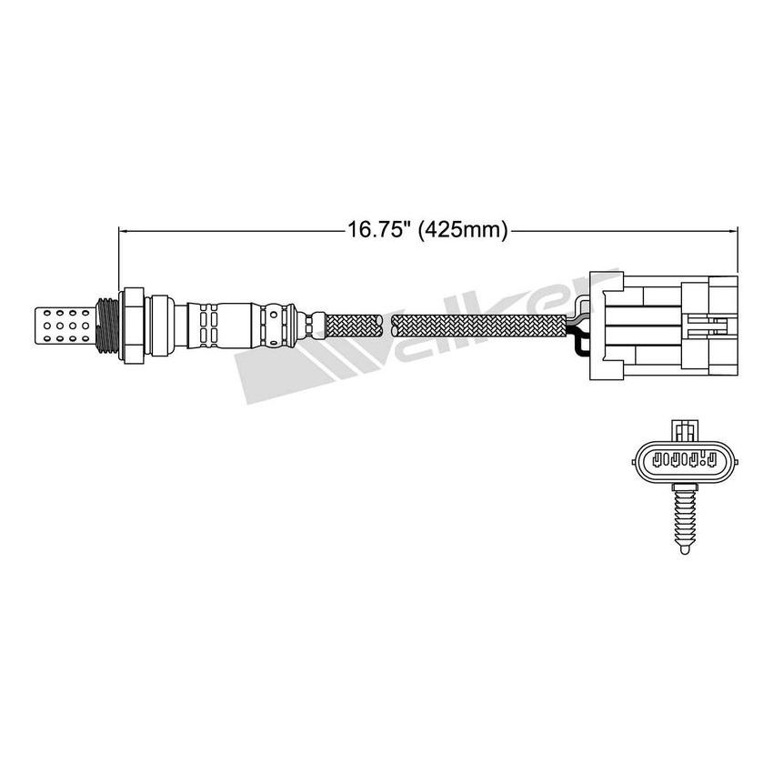 Walker Products 250-24490 Walker Products 250-24490 Oxygen Sensor 4-W Direct Fit Narrow-Band