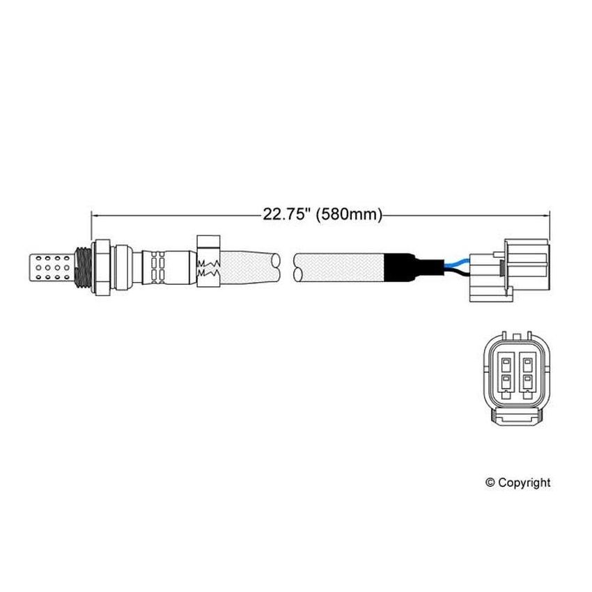 Walker Products 250-24498 Walker Products 250-24498 Oxygen Sensor 4-W Direct Fit Narrow-Band