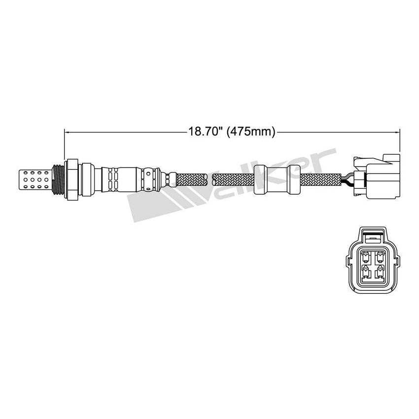 Walker Products 250-24621 Walker Products 250-24621 Oxygen Sensor 4-W Direct Fit Narrow-Band