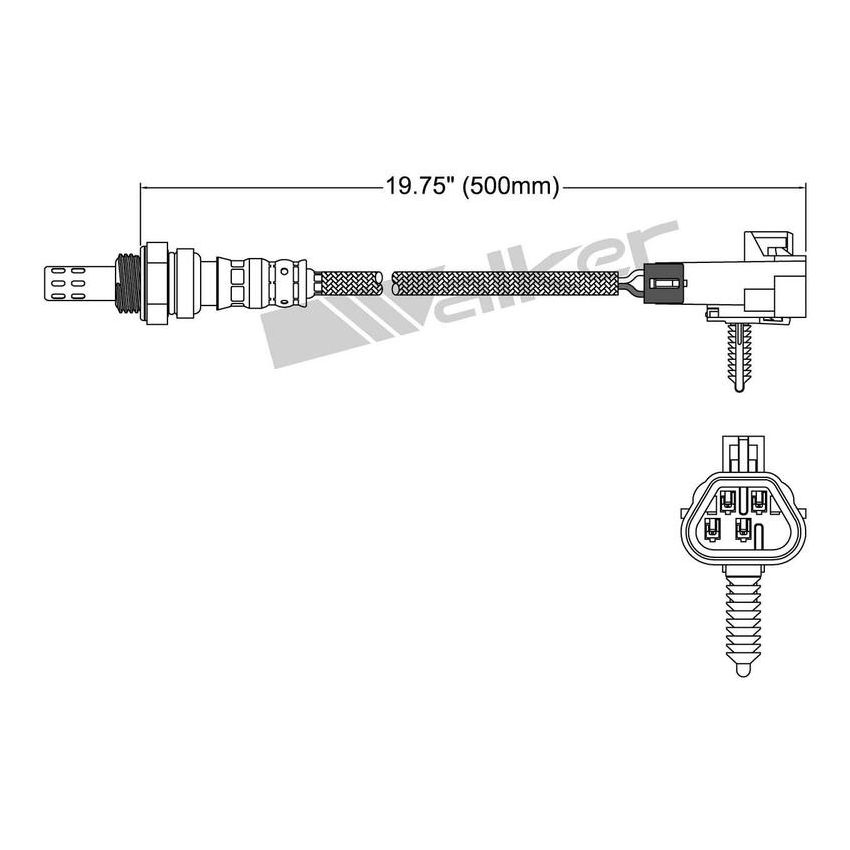 Walker Products 250-24698 Walker Products 250-24698 Oxygen Sensor 4-W Direct Fit Narrow-Band